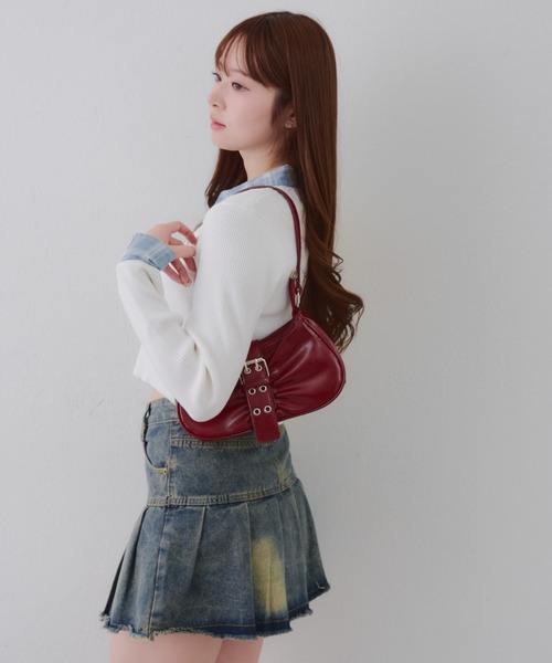 continuer de NICE CLAUP（コンティニューデナイスクラップ）の「シャツドッキングWZIPカーディガン（ニット/セーター・レディース・ネイビー/トップグレー/アイボリー/ブラック・FREE）」の19枚目の写真