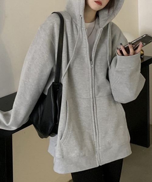 Flugge(フラッジー)の「ビッグシルエットパーカー(パーカー・レディース・ブラック/グレー・LARGE/MEDIUM)」の5枚目の写真