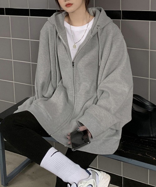Flugge(フラッジー)の「ビッグシルエットパーカー(パーカー・レディース・ブラック/グレー・LARGE/MEDIUM)」の6枚目の写真