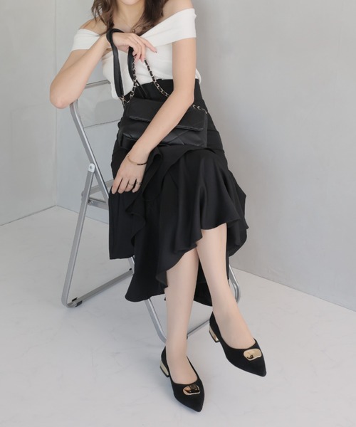 VIVIAN(ヴィヴィアン)の「ポインテッドトゥゴールドモチーフパンプス(パンプス・レディース・イエロー系その他3/ベージュ系その他3/ブラック系その他3/ホワイト系その他5・S/M/L/LL)」の21枚目の写真