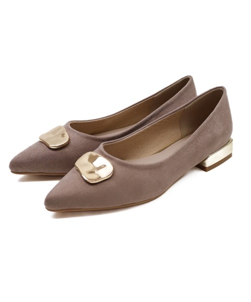 VIVIAN(ヴィヴィアン)の「ポインテッドトゥゴールドモチーフパンプス(パンプス・レディース・イエロー系その他3/ベージュ系その他3/ブラック系その他3/ホワイト系その他5・S/M/L/LL)」の7枚目の写真