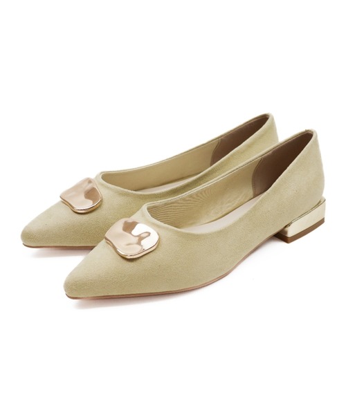 VIVIAN(ヴィヴィアン)の「ポインテッドトゥゴールドモチーフパンプス(パンプス・レディース・イエロー系その他3/ベージュ系その他3/ブラック系その他3/ホワイト系その他5・S/M/L/LL)」の8枚目の写真