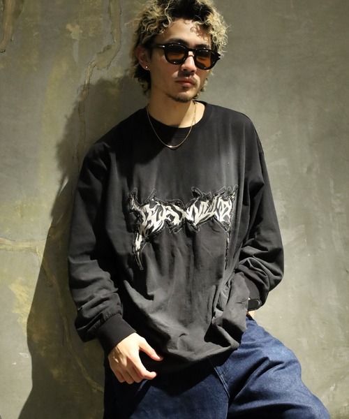 bike star(バイクスター)の「RESHAM トライバルロゴロンT(Tシャツ/カットソー・メンズ・ホワイト/ブラック・L/M)」の1枚目の写真