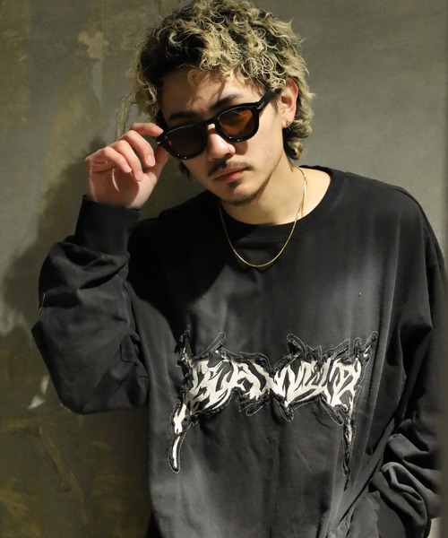 bike star(バイクスター)の「RESHAM トライバルロゴロンT(Tシャツ/カットソー・メンズ・ホワイト/ブラック・L/M)」の3枚目の写真