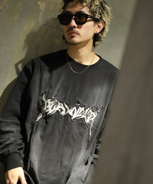 bike star(バイクスター)の「RESHAM トライバルロゴロンT(Tシャツ/カットソー・メンズ・ホワイト/ブラック・L/M)」の4枚目の写真
