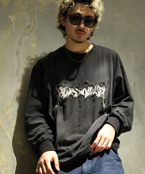 bike star(バイクスター)の「RESHAM トライバルロゴロンT(Tシャツ/カットソー・メンズ・ホワイト/ブラック・L/M)」の5枚目の写真