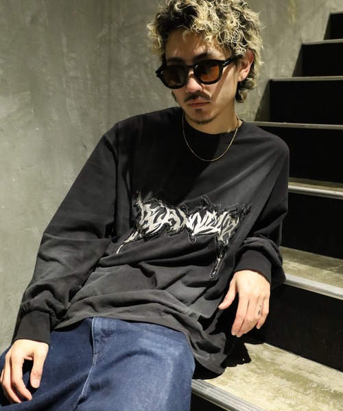 bike star(バイクスター)の「RESHAM トライバルロゴロンT(Tシャツ/カットソー・メンズ・ホワイト/ブラック・L/M)」の8枚目の写真