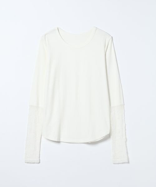 JEANASIS(ジーナシス)の「ドッキングテレコLS TEE/650640(Tシャツ/カットソー・レディース・ブラック×ブルー/ブラック系その他/グレー系その他/ホワイト×ホワイト・FREE)」の2枚目の写真