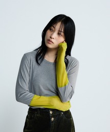 JEANASIS | ドッキングテレコLS TEE/650640(Tシャツ/カットソー)