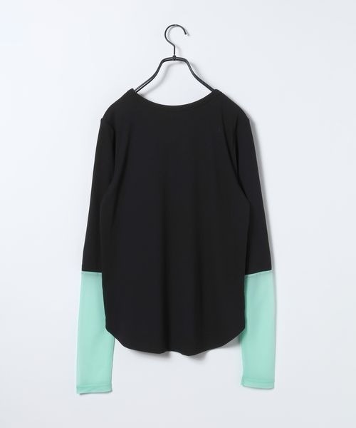 JEANASIS(ジーナシス)の「ドッキングテレコLS TEE/650640(Tシャツ/カットソー・レディース・ブラック×ブルー/ブラック系その他/グレー系その他/ホワイト×ホワイト・FREE)」の5枚目の写真