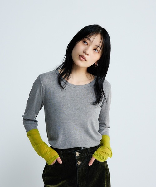 JEANASIS(ジーナシス)の「ドッキングテレコLS TEE/650640(Tシャツ/カットソー・レディース・ブラック×ブルー/ブラック系その他/グレー系その他/ホワイト×ホワイト・FREE)」の18枚目の写真