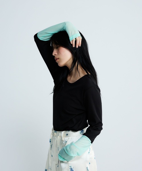 JEANASIS(ジーナシス)の「ドッキングテレコLS TEE/650640(Tシャツ/カットソー・レディース・ブラック×ブルー/ブラック系その他/グレー系その他/ホワイト×ホワイト・FREE)」の21枚目の写真