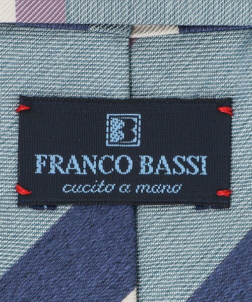 FRANCO BASSI(フランコバッシ)の「<FRANCO BASSI> カラー レジメンタル ネクタイ(ネクタイ・メンズ・ライトブルー/ネイビー・FREE)」の8枚目の写真
