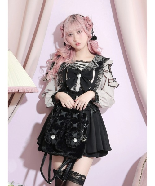 NOEMIE(ノエミー)の「うさ耳リボンレースアップファーリュック(バックパック/リュック・レディース・ブラック/アイボリー/ピンク・ONESIZE)」の18枚目の写真
