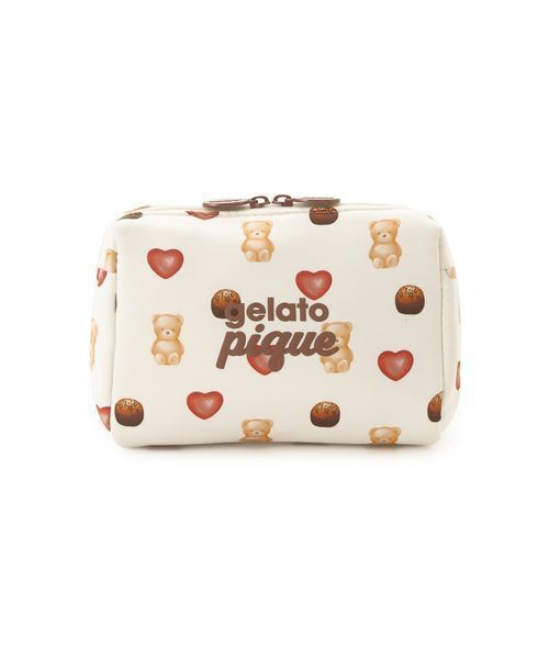 GELATO PIQUE ハート柄ポーチ ジェラートピケ gelato pique ハート柄ポーチ （オフホワイト