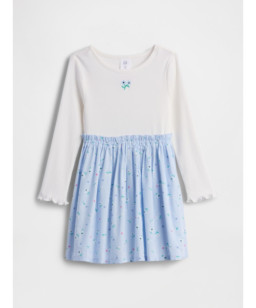 GAP（ギャップ）の「ミックスメディア ワンピース (幼児・ベビー)（ワンピース・キッズ・ブルー/ピンク・80ｃｍ/95cm/100cm/105cm/110cm/90cm/70cm）」の6枚目の写真