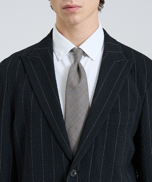DESIGNWORKS(デザインワークス)の「【26S/S】ウールストレッチサッカーピークドラペルジャケット / セットアップ対応 / ストレッチ / 防シワ(テーラードジャケット・メンズ・ネイビー/ブラック・52/50/48/46/44)」の7枚目の写真