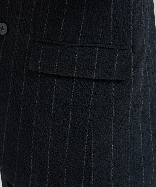 DESIGNWORKS(デザインワークス)の「【26S/S】ウールストレッチサッカーピークドラペルジャケット / セットアップ対応 / ストレッチ / 防シワ(テーラードジャケット・メンズ・ネイビー/ブラック・52/50/48/46/44)」の11枚目の写真