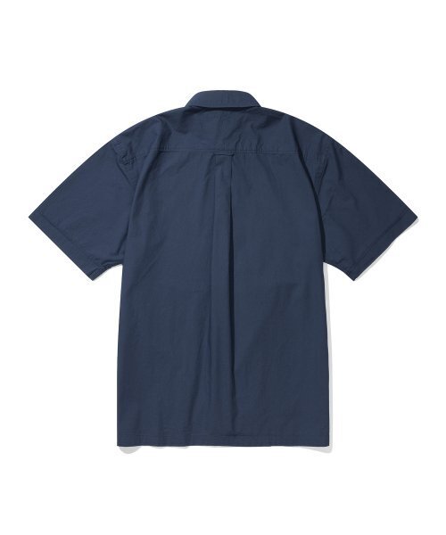PRODESHIRT（プロデシャツ）の「[リラックス]P-905 ポプリン半袖シャツ (ネイビー)（シャツ/ブラウス・メンズ・その他・M/L/XL/XXX-LARGE）」の2枚目の写真