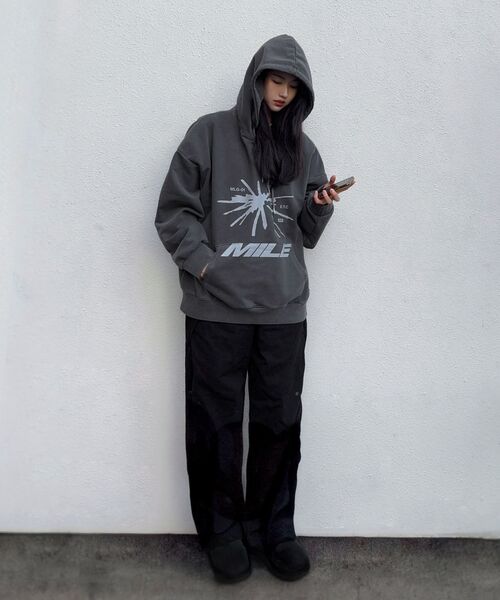 THE MILE(ザマイル)の「ファイヤークラッカー スウェットフード NAVY(パーカー・メンズ・その他・S/M/L/XL)」の8枚目の写真