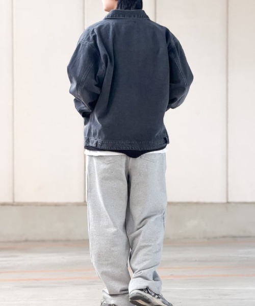 BACK NUMBER（バックナンバー）の「【BACK NUMBER】デニムフルジップジャケット (ライトアウター / ワークテイスト / ユニセックス)（ブルゾン・メンズ・ブラック/ダークインディゴブルー・L/XL/M）」の11枚目の写真