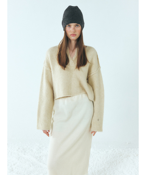 ETMON(エトモン)の「Fringe Knitted Skirt, Ivory(スカート・レディース・その他・FREE)」の3枚目の写真