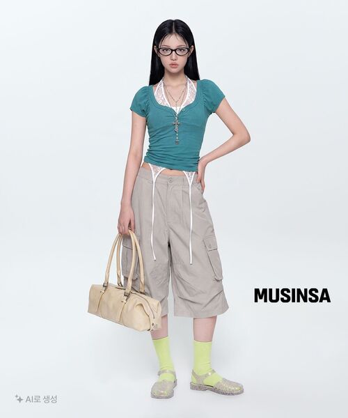 THECOLDESTMOMENT（ザコールデストモーメント）の「TCM easy cargo half pants (grey beige)（その他パンツ・レディース・その他・L/S/M）」の8枚目の写真