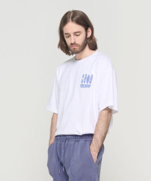 CARGOBROS(カーゴブロス)の「トラベルラインサーフ半袖Tシャツ(ホワイト)(Tシャツ/カットソー・メンズ・その他・S/M/L/2XL/XL)」の1枚目の写真