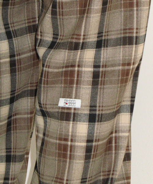 RONRON(ロンロン)の「BACK HEART POCKET CHECK PANTS BEIGE(スウェットパンツ・レディース・その他・FREE)」の5枚目の写真