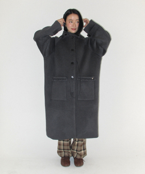 RONRON(ロンロン)の「BACK HEART POCKET CHECK PANTS BEIGE(スウェットパンツ・レディース・その他・FREE)」の3枚目の写真