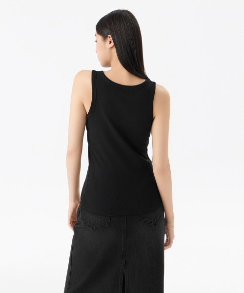 MUSINSA STANDARD WOMAN（ムシンサスタンダードウーマン）の「ウィメンズエッセンシャルブラタンクトップ[ブラック]（Tシャツ/カットソー・レディース・その他・SMALL/MEDIUM/LARGE/X-SMALL）」の3枚目の写真