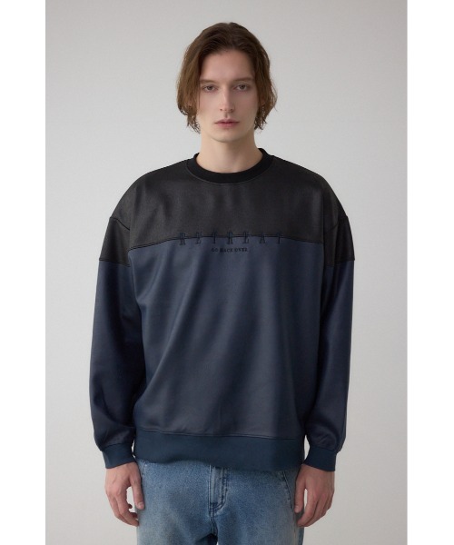 AZUL by moussy（アズールバイマウジー）の「フェイクスエード切り替えトップス（スウェット・メンズ・ブラウン系その他/ブルー系その他3/グレー系その他・MEDIUM/LARGE/SMALL）」の10枚目の写真