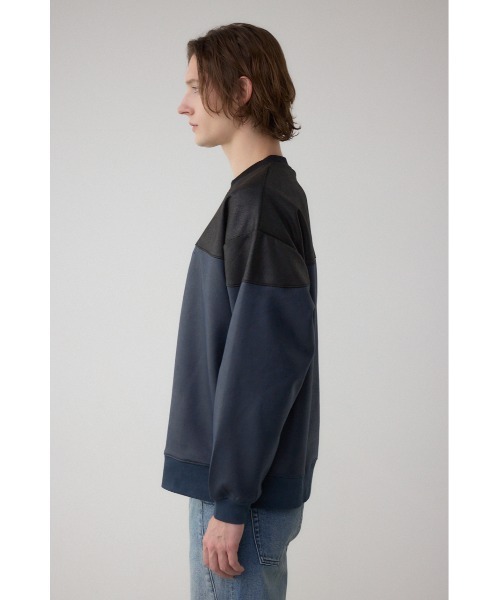 AZUL by moussy（アズールバイマウジー）の「フェイクスエード切り替えトップス（スウェット・メンズ・ブラウン系その他/ブルー系その他3/グレー系その他・MEDIUM/LARGE/SMALL）」の11枚目の写真