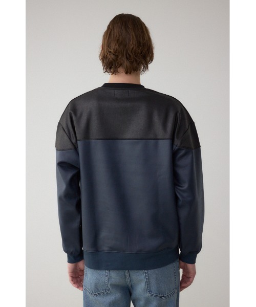 AZUL by moussy（アズールバイマウジー）の「フェイクスエード切り替えトップス（スウェット・メンズ・ブラウン系その他/ブルー系その他3/グレー系その他・MEDIUM/LARGE/SMALL）」の12枚目の写真