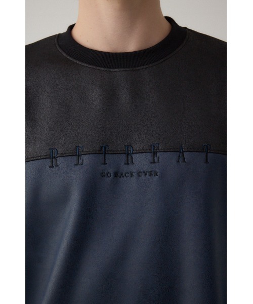 AZUL by moussy（アズールバイマウジー）の「フェイクスエード切り替えトップス（スウェット・メンズ・ブラウン系その他/ブルー系その他3/グレー系その他・MEDIUM/LARGE/SMALL）」の13枚目の写真