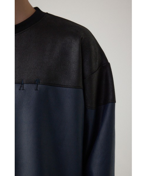 AZUL by moussy（アズールバイマウジー）の「フェイクスエード切り替えトップス（スウェット・メンズ・ブラウン系その他/ブルー系その他3/グレー系その他・MEDIUM/LARGE/SMALL）」の15枚目の写真