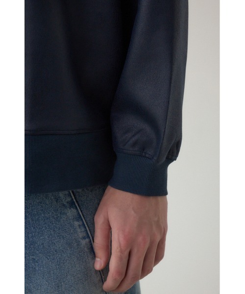 AZUL by moussy（アズールバイマウジー）の「フェイクスエード切り替えトップス（スウェット・メンズ・ブラウン系その他/ブルー系その他3/グレー系その他・MEDIUM/LARGE/SMALL）」の16枚目の写真