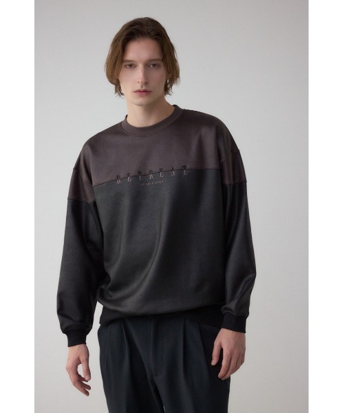 AZUL by moussy（アズールバイマウジー）の「フェイクスエード切り替えトップス（スウェット・メンズ・ブラウン系その他/ブルー系その他3/グレー系その他・MEDIUM/LARGE/SMALL）」の21枚目の写真