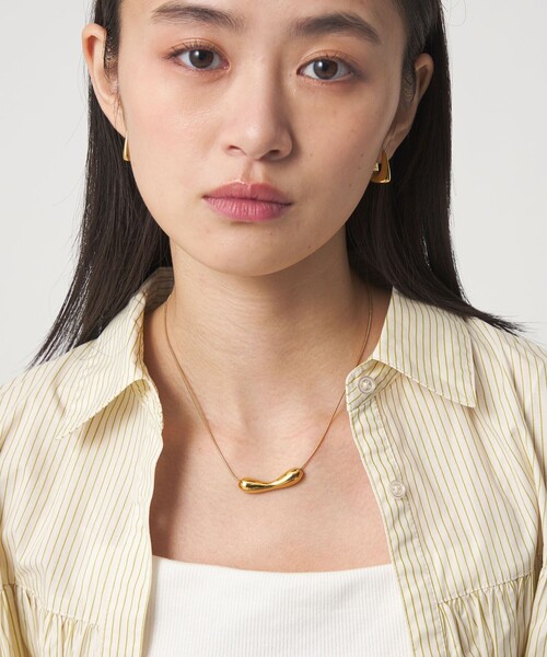 CITEN(シテン)の「<CITEN>ステンレスドロップバースネークチェーンネックレス(ネックレス・レディース・シルバー/ゴールド・FREE)」の1枚目の写真