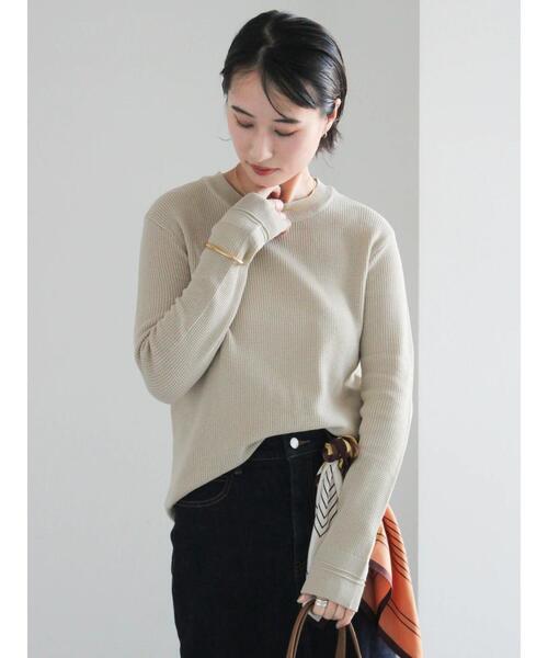 Te chichi（テチチ）の「チャーム付きワッフルニットプルオーバー（ニット/セーター・レディース・ベージュ/オフホワイト/ブラック・F）」の3枚目の写真