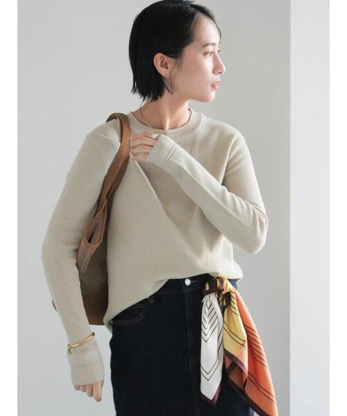 Te chichi（テチチ）の「チャーム付きワッフルニットプルオーバー（ニット/セーター・レディース・ベージュ/オフホワイト/ブラック・F）」の10枚目の写真