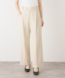 La TOTALITE | 【洗える】ツイルストレッチタックパンツ(スラックス)