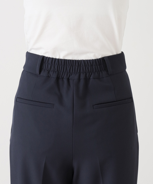 La TOTALITE(ラトータリテ)の「【洗える】ツイルストレッチタックパンツ(スラックス・レディース・アイボリー/ネイビー・36/38)」の7枚目の写真