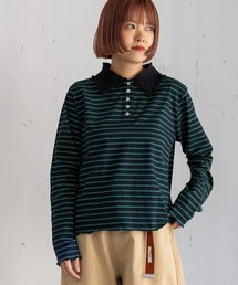 POU DOU DOU | 並びボタン配色衿トップス(Tシャツ/カットソー)