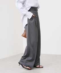 VIS | ベルトディティールパンツ/防シワ・イージーケア(スラックス)
