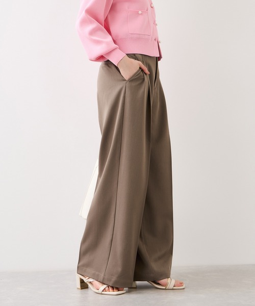VIS（ビス）の「ベルトディティールパンツ/防シワ・イージーケア（スラックス・レディース・チャコールグレー/ブラウン系その他2/ライトグレー・SS/S/M）」の18枚目の写真