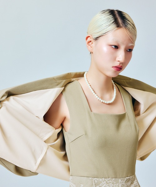 darial（ダリアル）の「【darial】jacket set pants dress / ジャケットセットパンツドレス（セットアップ・レディース・ブラック/ミント/ブラウン・S/M）」の20枚目の写真