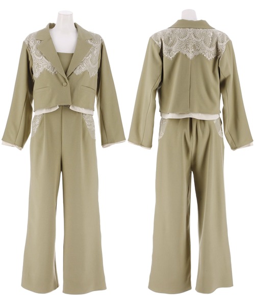 darial（ダリアル）の「【darial】jacket set pants dress / ジャケットセットパンツドレス（セットアップ・レディース・ブラック/ミント/ブラウン・S/M）」の5枚目の写真