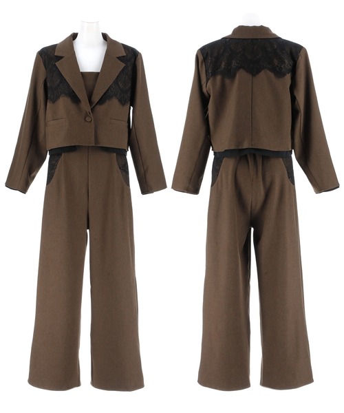 darial（ダリアル）の「【darial】jacket set pants dress / ジャケットセットパンツドレス（セットアップ・レディース・ブラック/ミント/ブラウン・S/M）」の6枚目の写真