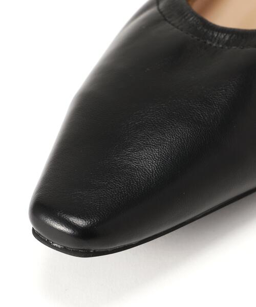 NATURAL BEAUTY BASIC（ナチュラルビューティーベーシック）の「◇スクエアギャザーフラットシューズ（パンプス・レディース・ブラック/ブラウン・LARGE/MEDIUM）」の6枚目の写真